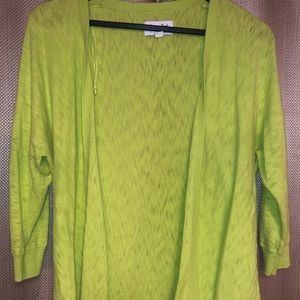 American Eagle Lime Green Cardigan Medium Women’s